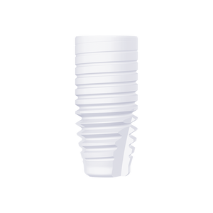 A white cylindrical dental implant tool, possibly made of titanium or ceramic, based on the Z5 BL Implant System Kit.