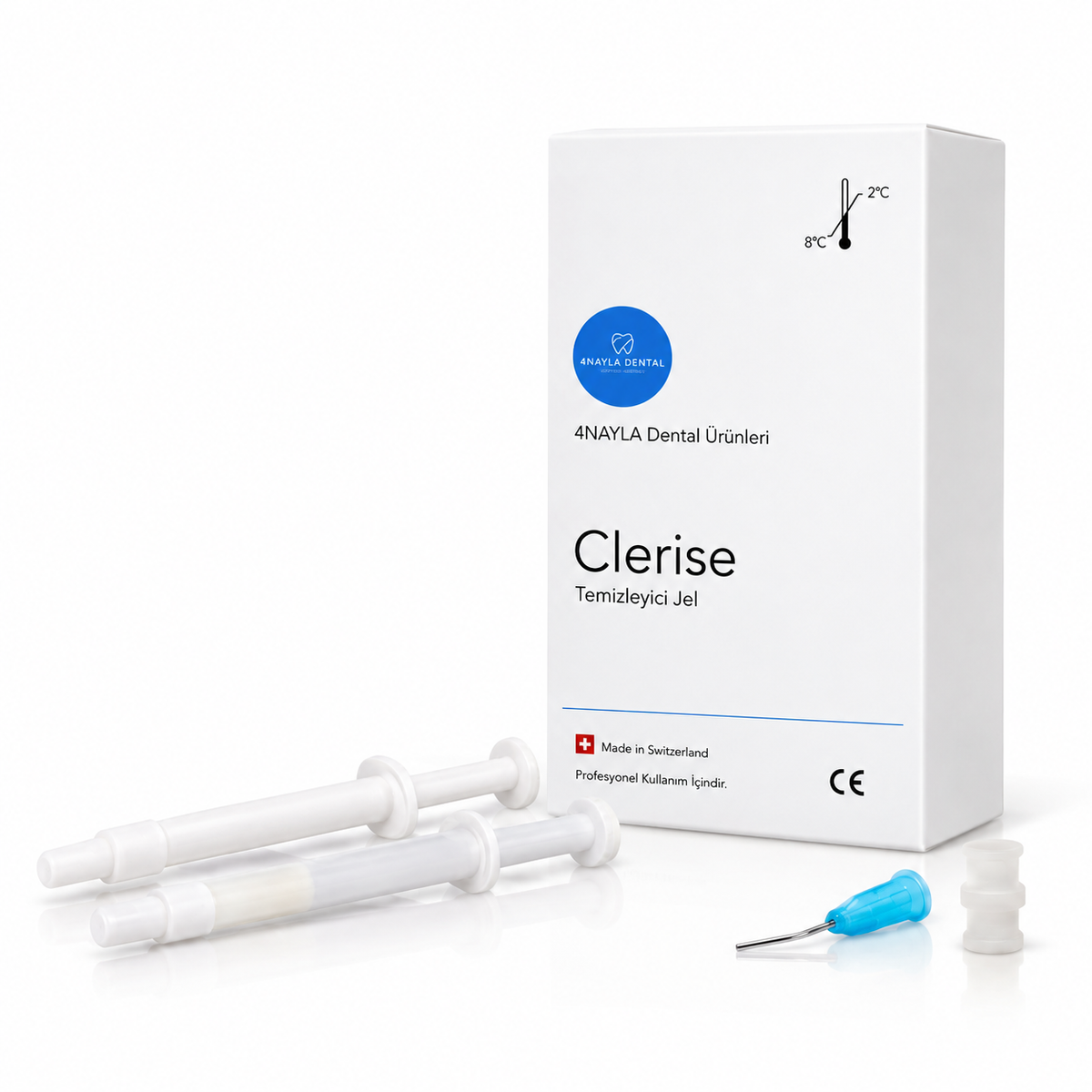 Clerise™ Biofilm Remover packaging and syringes